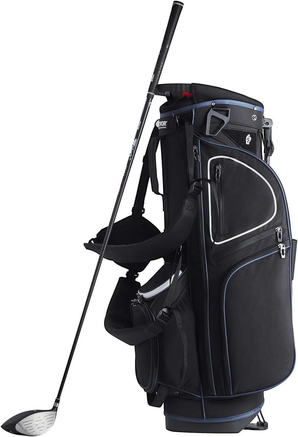 VEVOR Golf Cart Bag with 14 Way Organizer Divider Top, Premium Cart Bag with Stand, Durable Golf Bags with Handles & Dust Cover & Detachable Dual Strap for Men & Women
