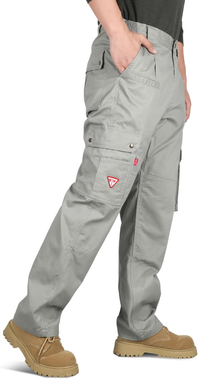 TICOMELA FR Pants for Men 7.5oz Lightweight (9 Pockets) Multi-Pocket 100% C
