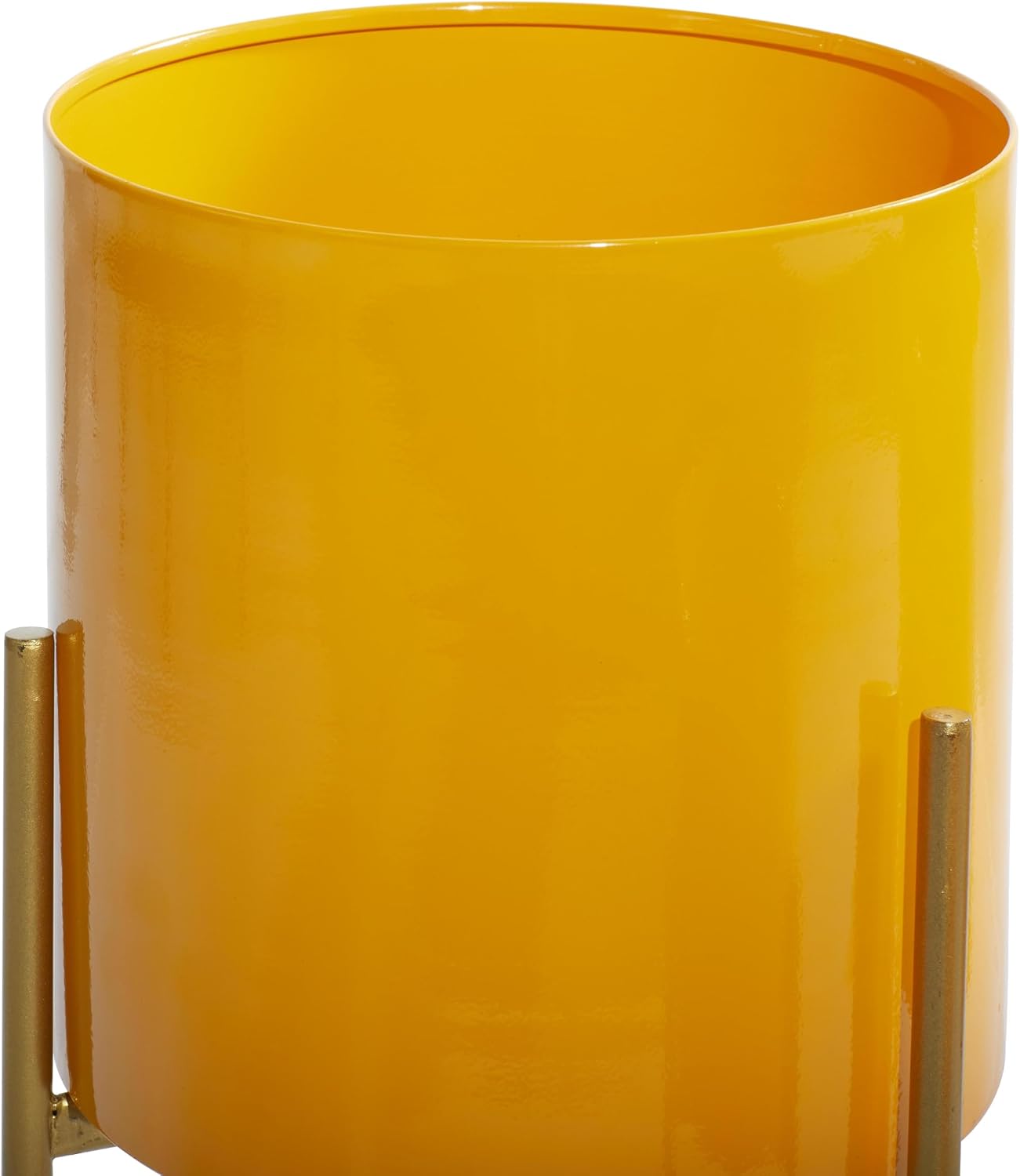 Deco 79 Metal Round Planter with Removable Stand, Set of 2 16", 13"H, Black