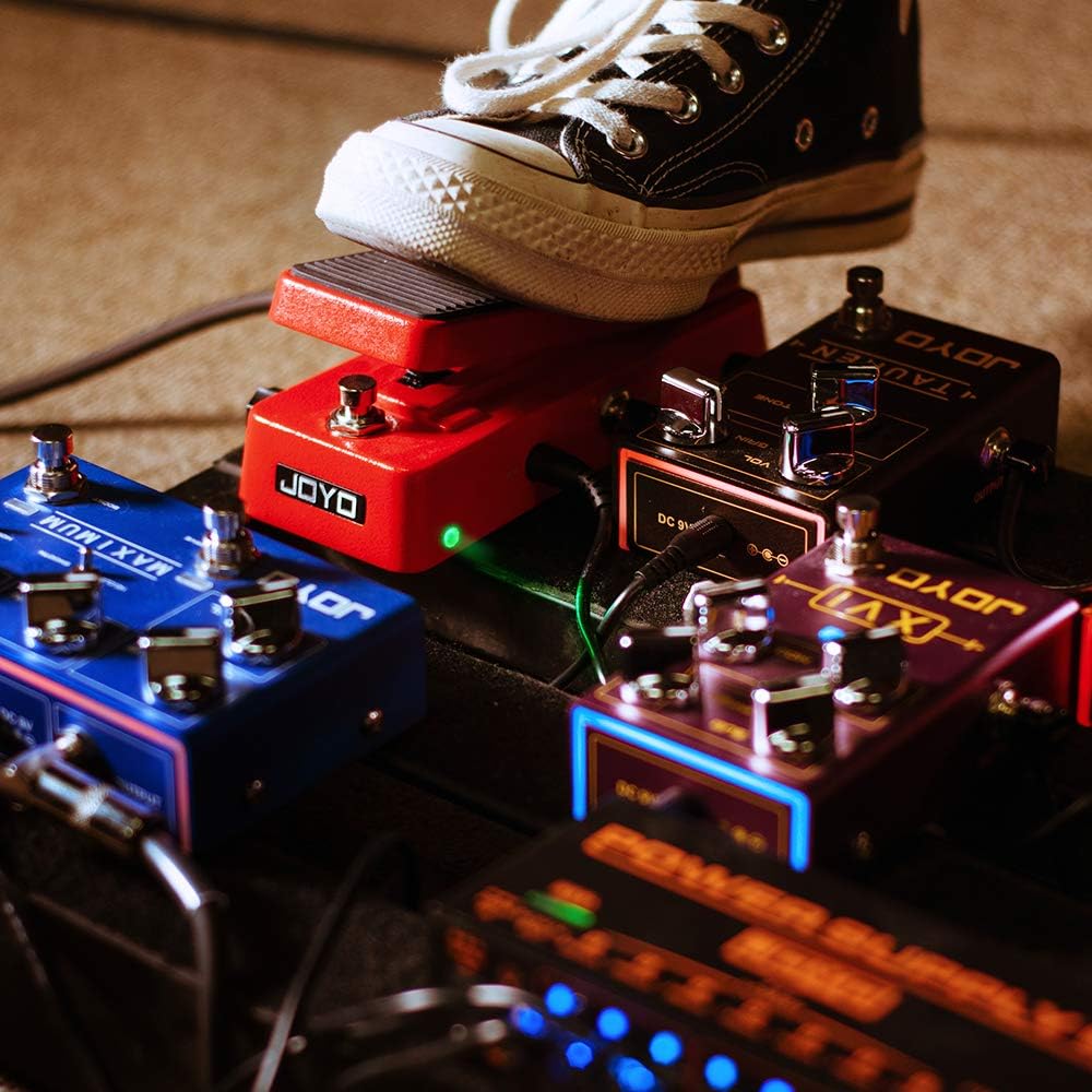 JOYO Compact Wah/Volume Guitar Pedal, 6-Mode Sweep Range & Adjustable Q Control, Active Volume with Minimum Knob, True Bypass in Wah Mode (WAH-II)
