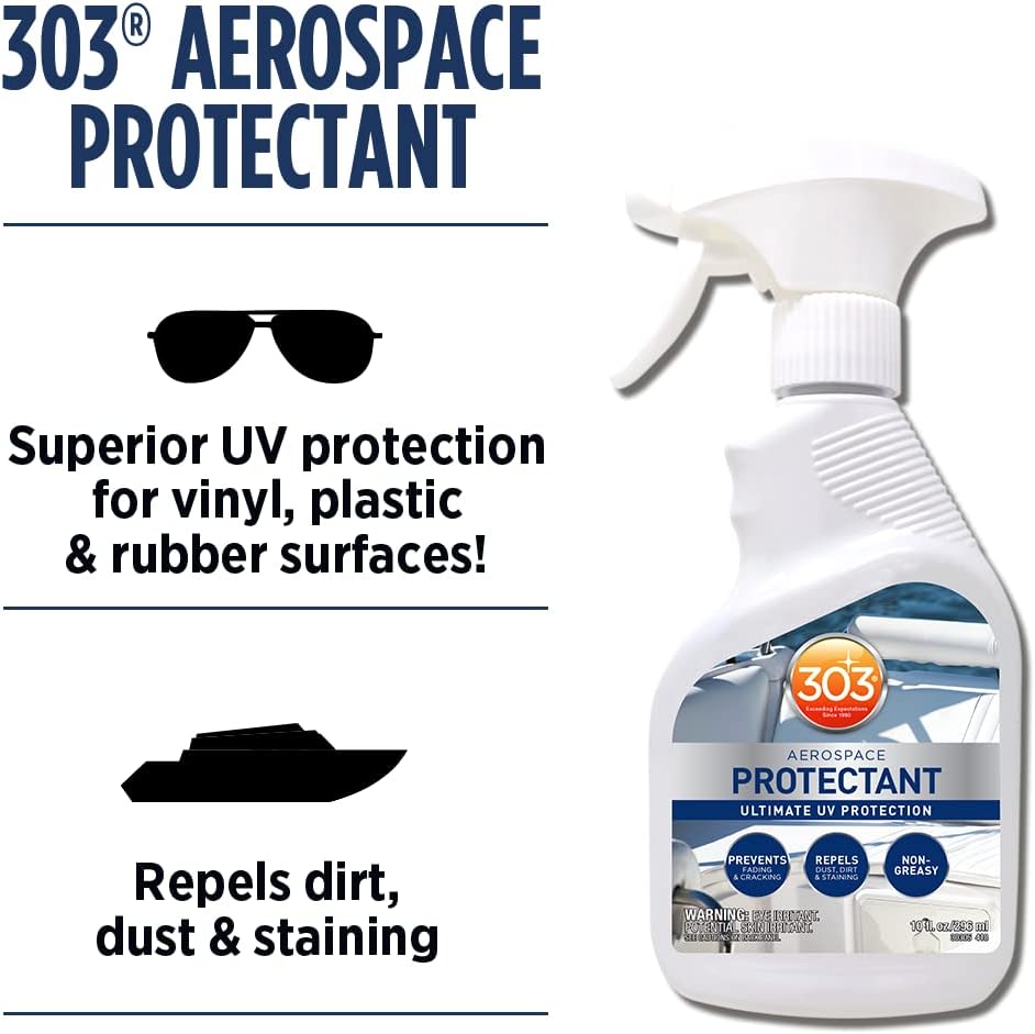 303 Products Marine Aerospace Protectant – UV Protection – Repels Dust, Dirt, & Staining – Smooth Matte Finish – Restores Like-New Appearance – 10 Fl. Oz. (30305)
