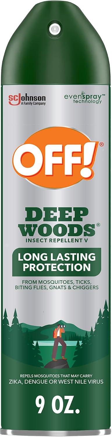 OFF! Deep Woods Insect Repellent Aerosol, Bug Spray with Long Lasting Protection from Mosquitoes and Ticks, 6 oz
