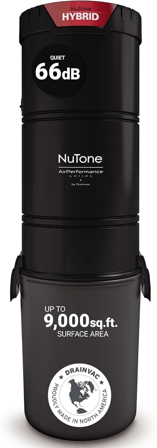 Drainvac Broan-nutone 550 Air watts Residential Central Vacuum System - Anti-Vibration, Powerful Suction