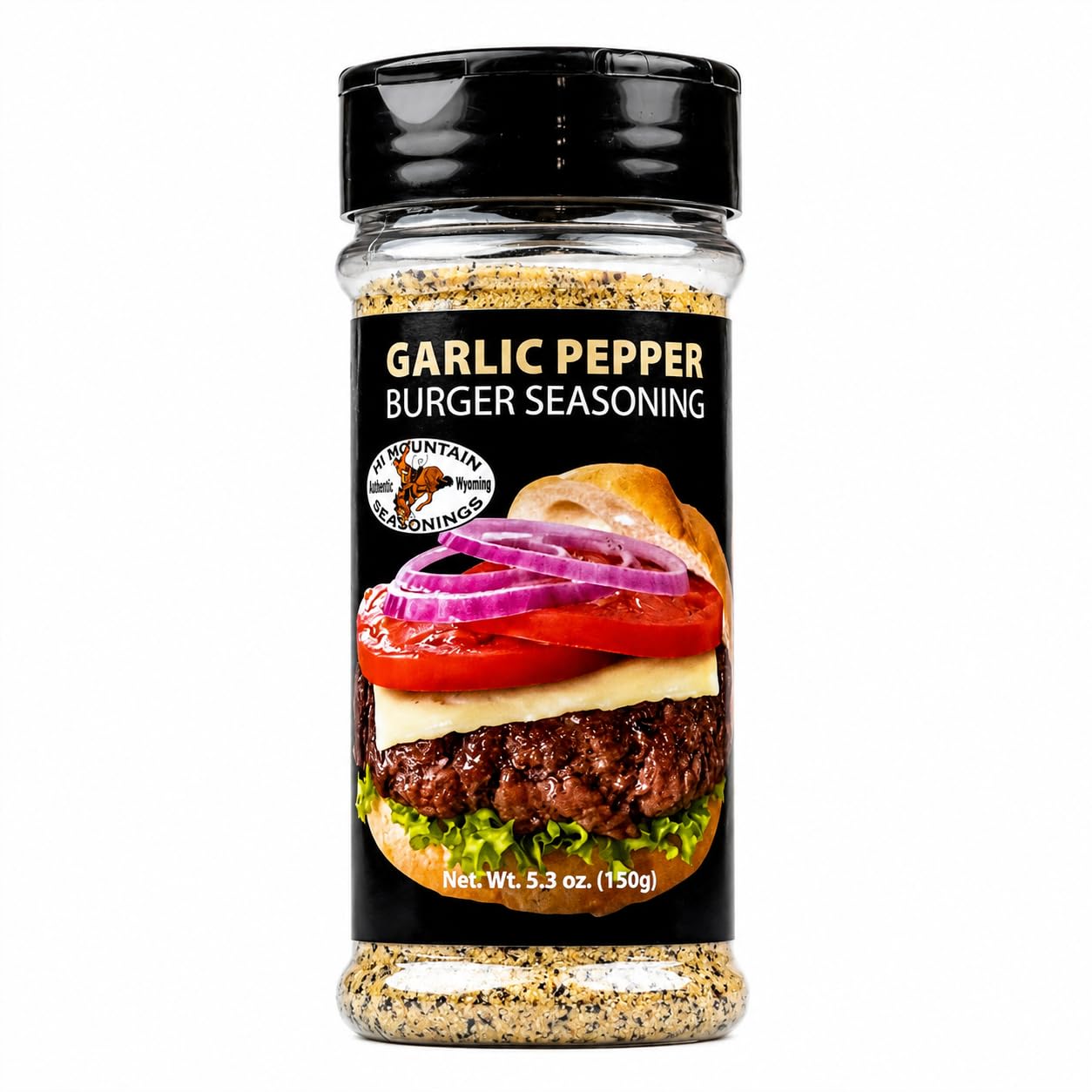 Hi Mountain Hickory Burger Seasoning | Smoked Hamburger Seasoning | Smoked hickory burger seasoning with garlic for rich grilled flavor on beef, turkey, chicken and venison burgers.