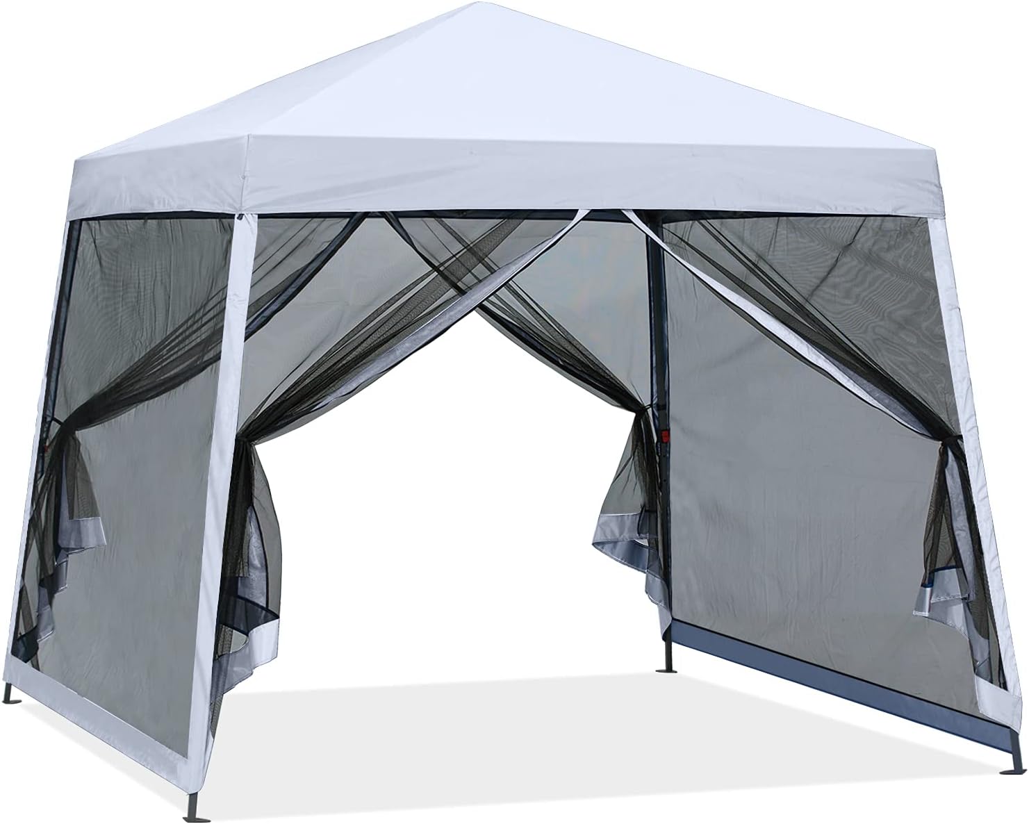 ABCCANOPY 10x10 Pop Up Canopy Tent, Slant Leg Outdoor Shade, Dark Gray
