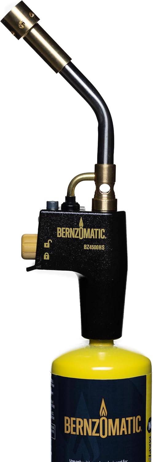 Bernzomatic® DuraCast® Wide Surface Torch - Durable Cast Body Aluminum Construction for Cooking, Heat Shrinking, Metalworking, and Vinyl Wrapping (TS 4500 Torch)
