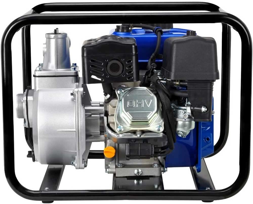 DuroMax XP652WP 208cc 158-Gpm 3600-Rpm 2-Inch Gasoline Engine Portable Water Pump, 50 State Approved, XP652WP, Blue