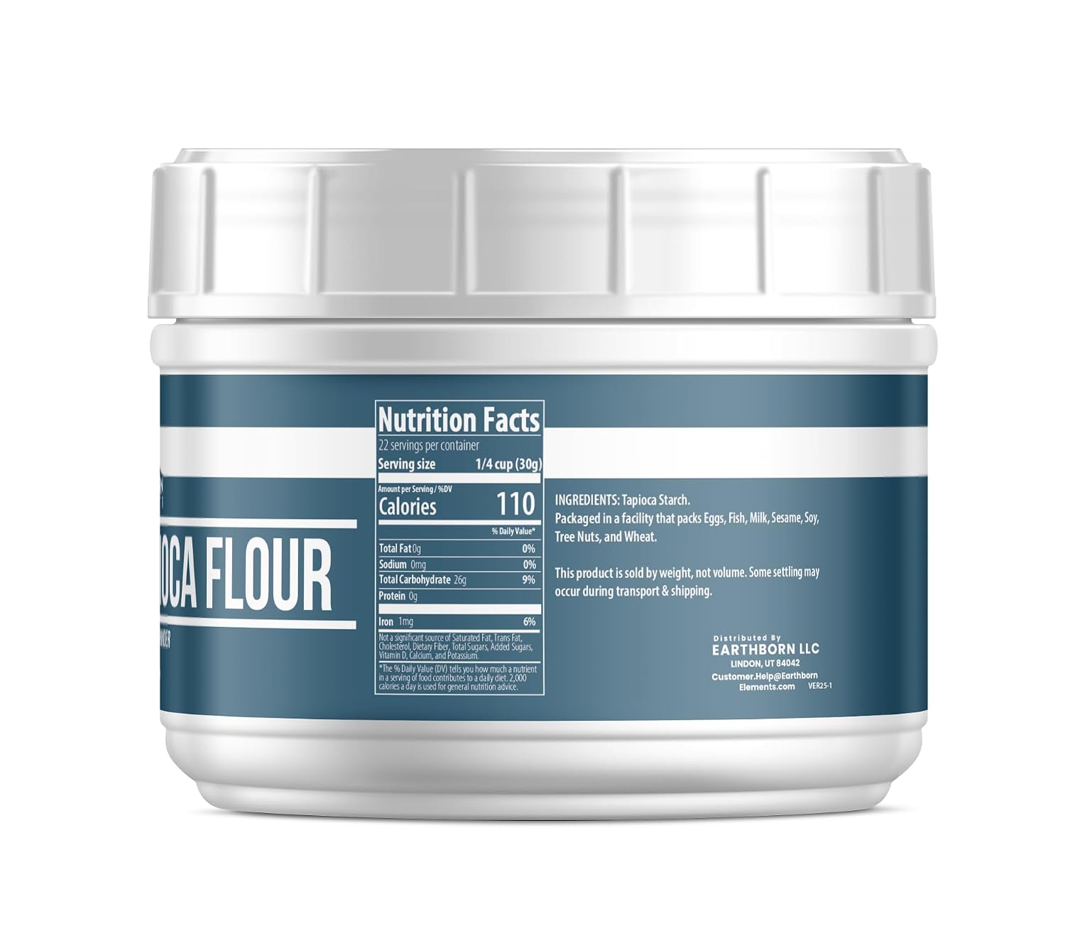 Earthborn Elements Tapioca Flour (1.5 lb), Gluten-Free Baking, Thickener for Sauces