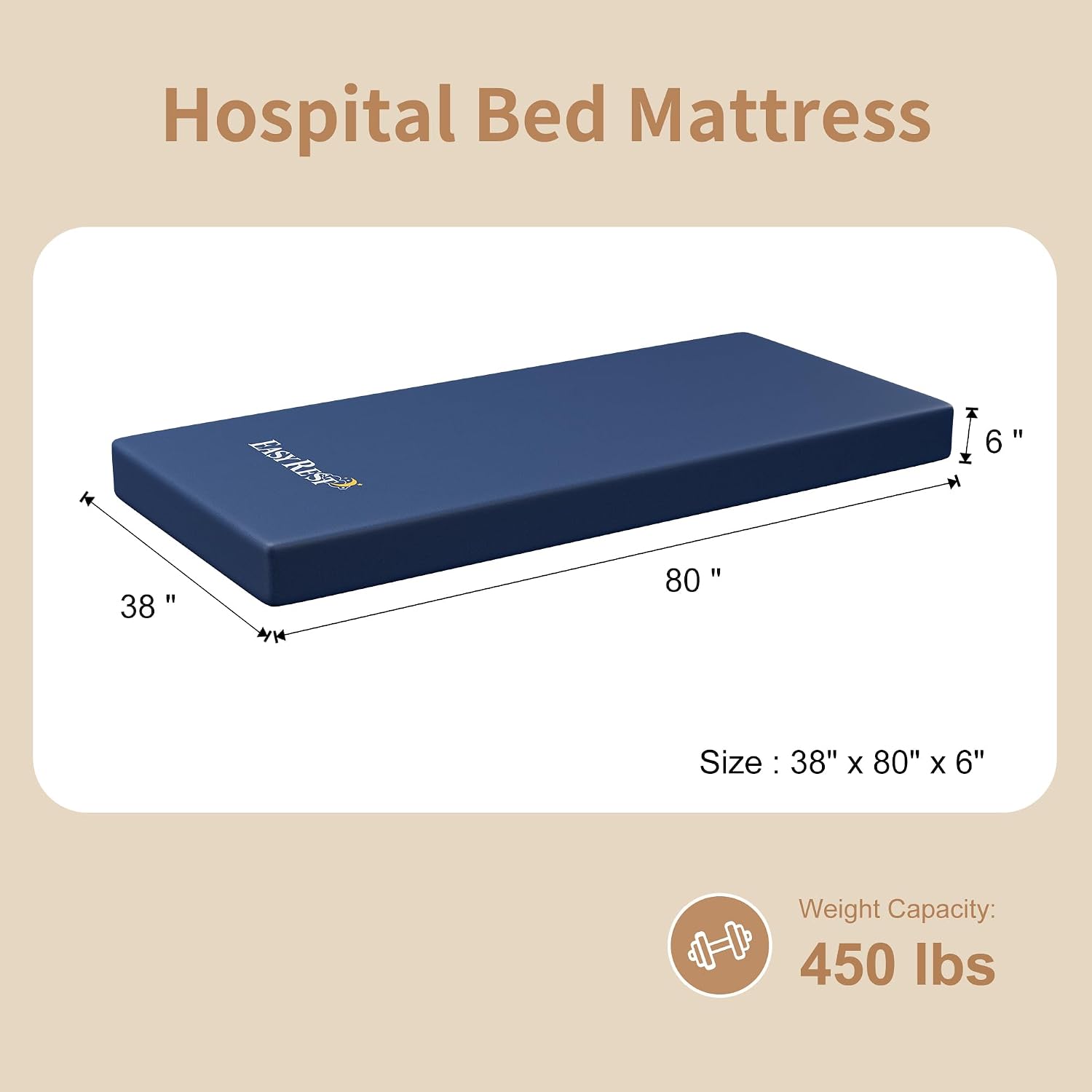 Adjustable Hospital Bed for Home Use with Hospital Mattress | Wooden Bed Deck, Headboard & Footboard, Wireless Remote, Mobility Support, Locking Casters,750 LBS Capacity