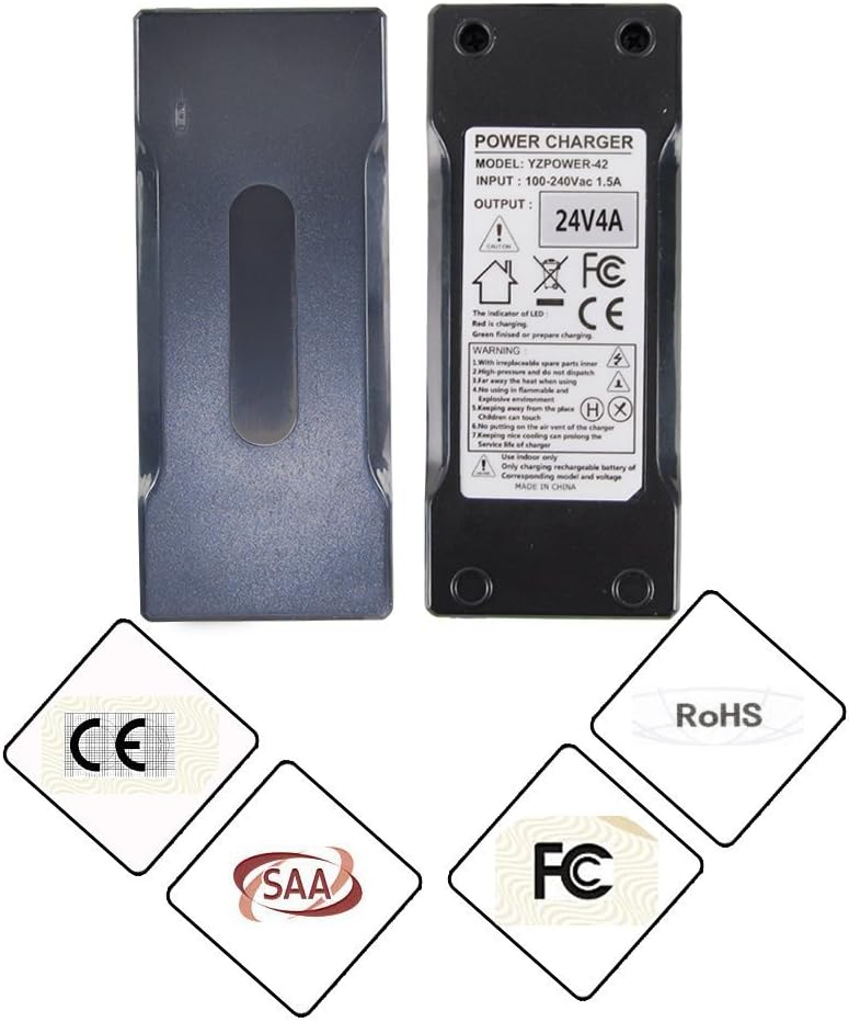 24V 4A Battery Charger for Jazzy,Go-Go Pride Ezip 400 500 650 750 900 Mountain Trailz IZIP I25 IZIP I300 IZIP I350 IZIP I500 Mpv5 Mpv4 Pronto m41