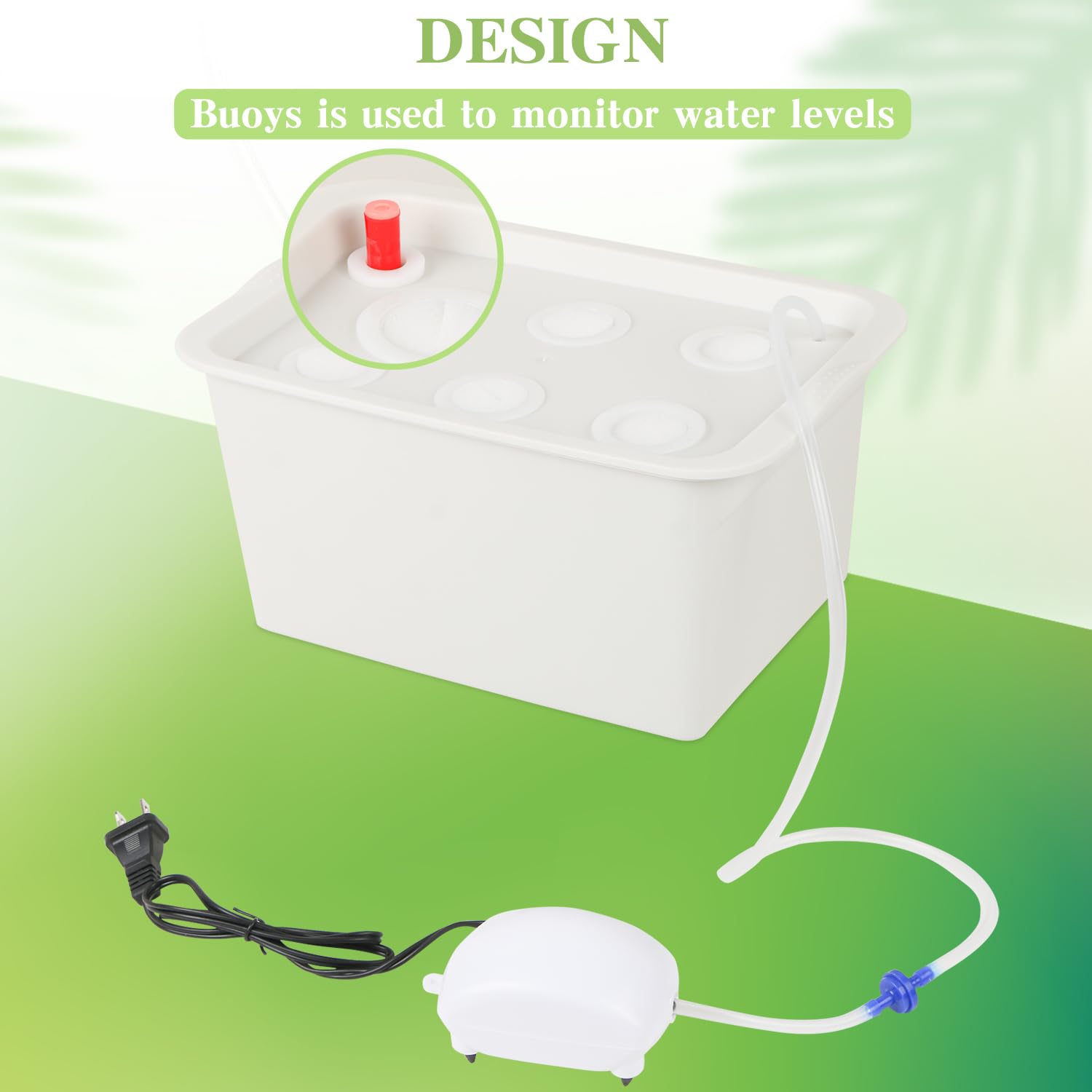 Hydroponics Grower Kit DIY Self Watering Indoor Hydroponics Tools Hydroponic System Planting Container Include Aquarium Air Pump Buoy Planting Box