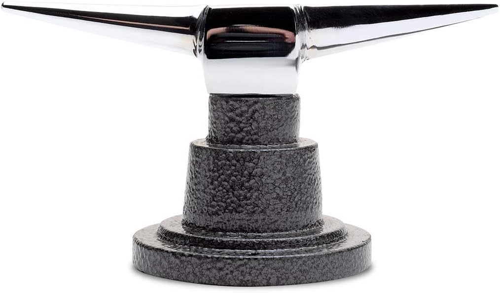 Eastwood Trim Anvil with Stand Stainless Steel Trim-Forming Tool - Unique Handle for Balance - Conical and Pyramid Tapered Horns - Square Flat Center