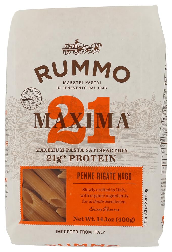 Rummo, Pasta Penne Rigate Protein Organic, 14.1 Ounce