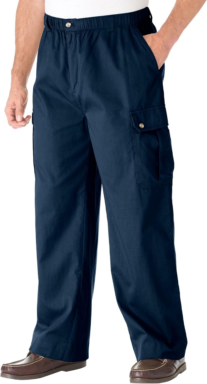 KingSize Knockarounds Full-Elastic Waist Cargo Pants