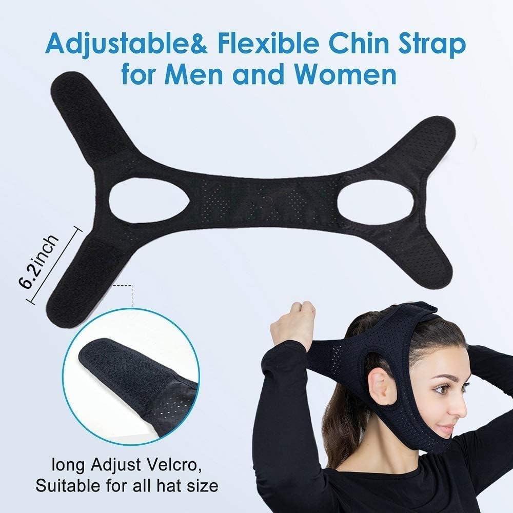 Vosaro Anti Snoring Chin Strap for Men & Women, Black
