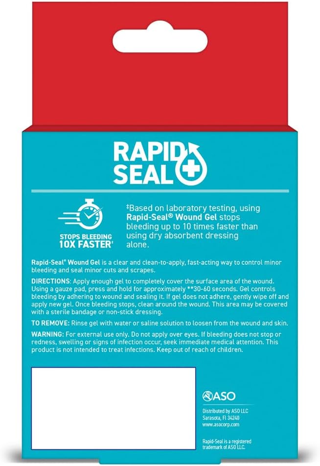 Rapid-Seal Hemostatic Wound Gel, 2 Tube, Stops Bleeding in Seconds