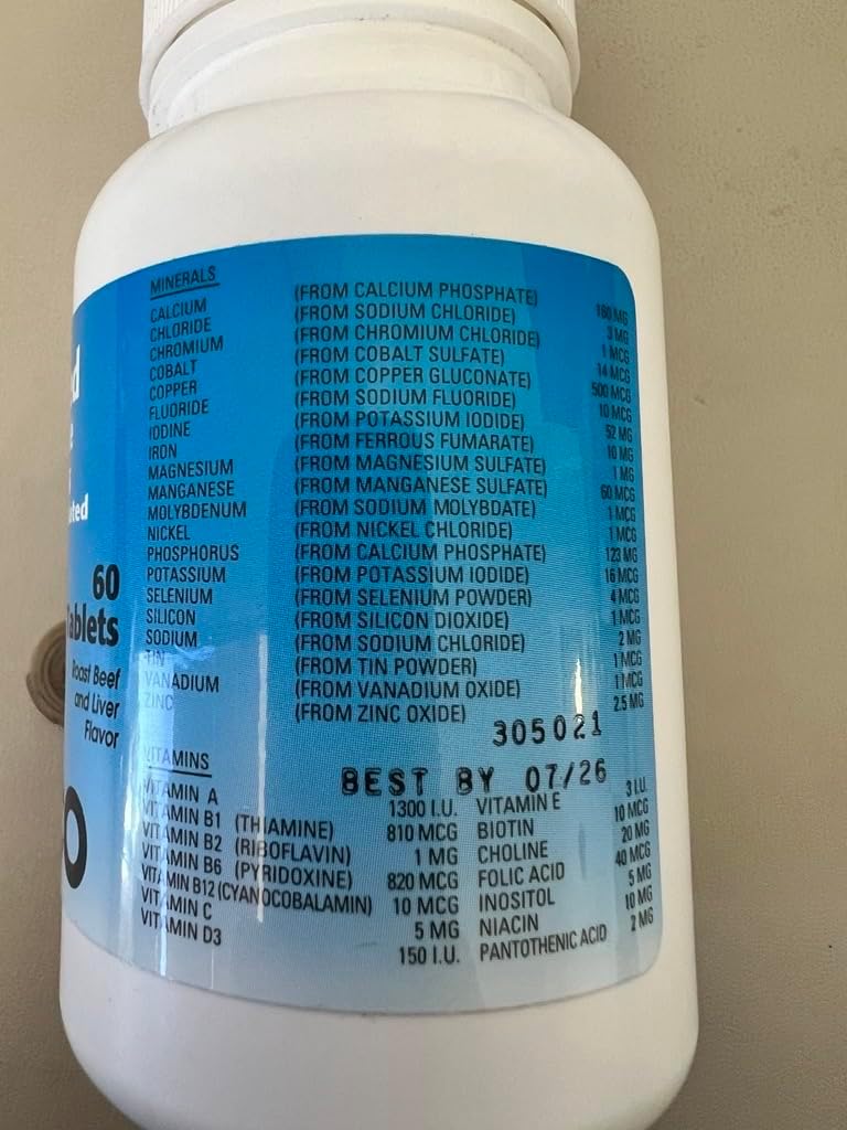 NutriVed Calcium Plus Chewable Tablets for Dogs (60 Count)