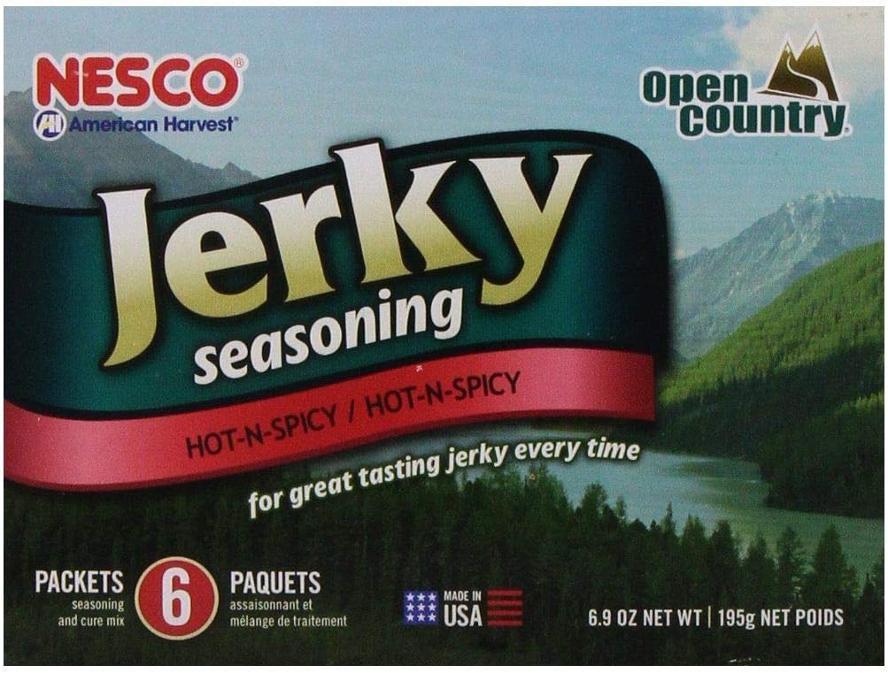 Nesco Jerky Seasoning Hot-N-Spicy Flavor 6 Pack BJH-6 Seasoning And Cure Mix