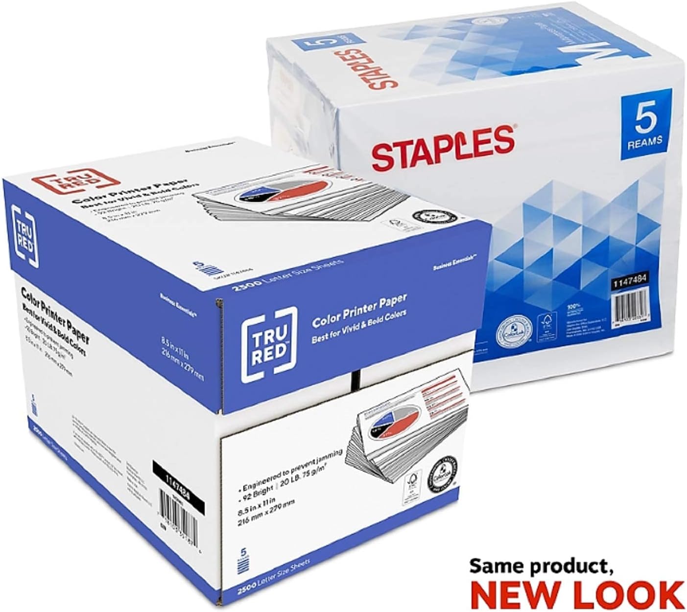 Staples Multi-Purpose Inkjet and Laser Printer Paper, Copy and Fax, 8.5" W x 11" L, Letter Size, 96 Bright White, 20 lb. Density