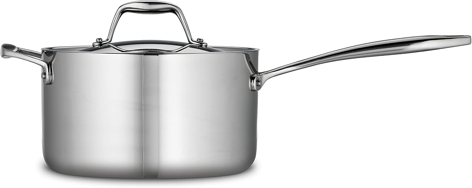 Tramontina Signature Tri-Ply Clad Stainless Steel 12-Inch Large Frying Pan | Induction-Ready Skillet, Dishwasher-Safe, NSF-Certified