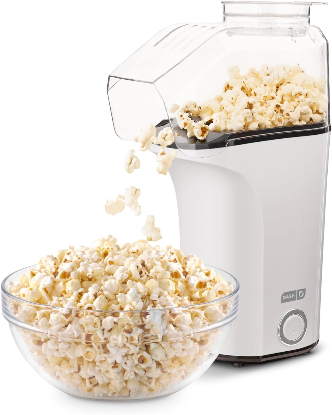 Dash Fresh Pop Popcorn Maker, 16-Cup Hot Air Popper, Aqua | Electric Popcorn Machine, Oil-Free Air Popped Popcorn, Built-In Measuring Cup & Butter Melting Tray, Movie Night Snacks