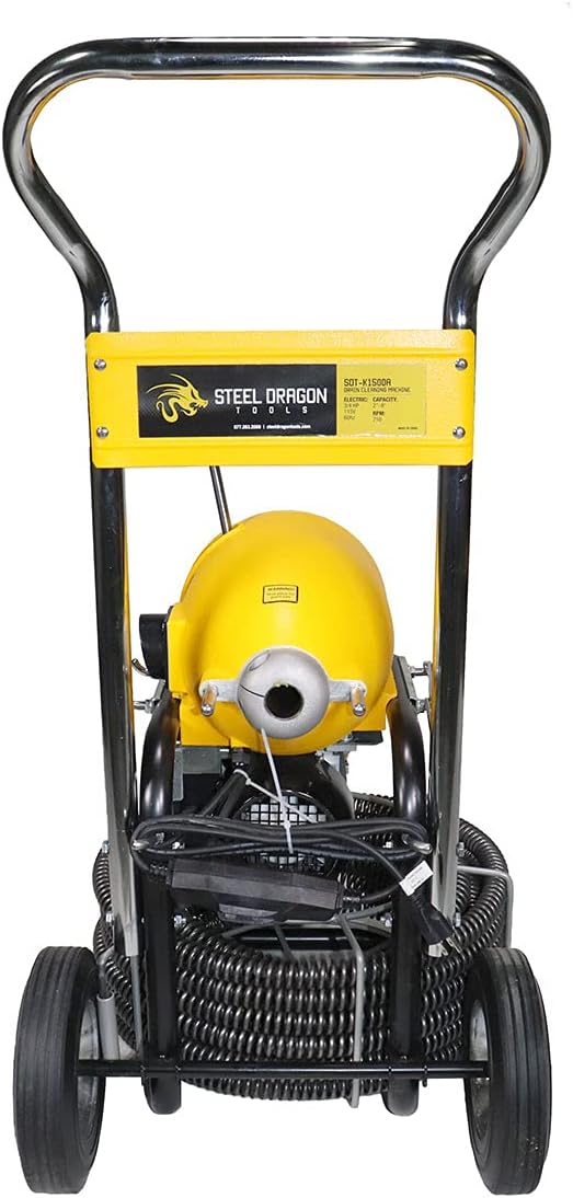 Steel Dragon Tools K1500A Drain Cleaner Cleaning Machine 120' C11 Snake Cable