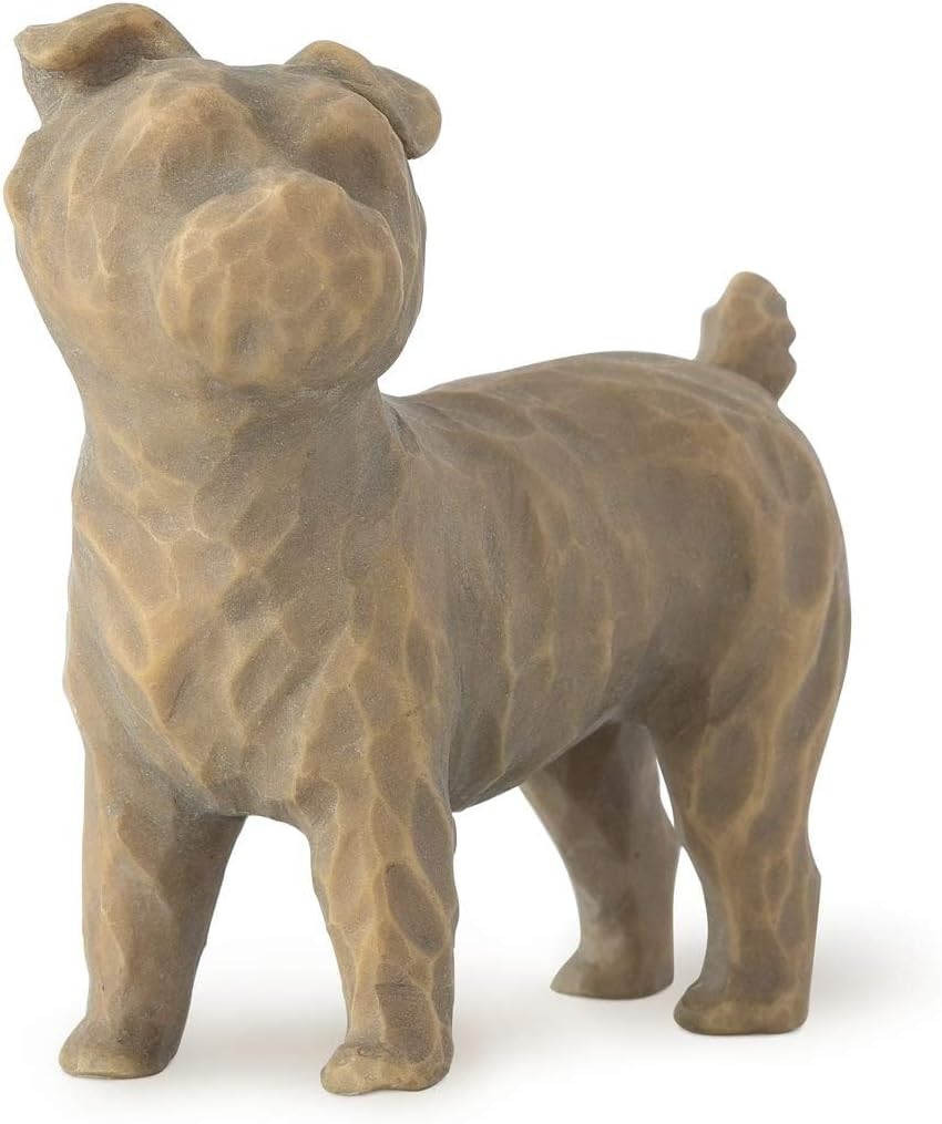Willow Tree Love My Dog (Light), Sculpted Hand-Painted Figure | Cast from a Susan Lordi Original Carving, Gift for Dog Lovers, Celebrates the Loving Bond Between People and Their Dogs