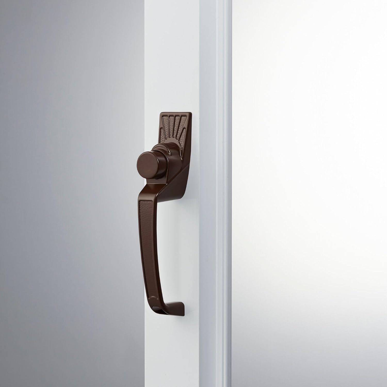 Ideal Security Model 11 Classic Push Button Handle with Latch for Storm Door and Screen Door, Silver