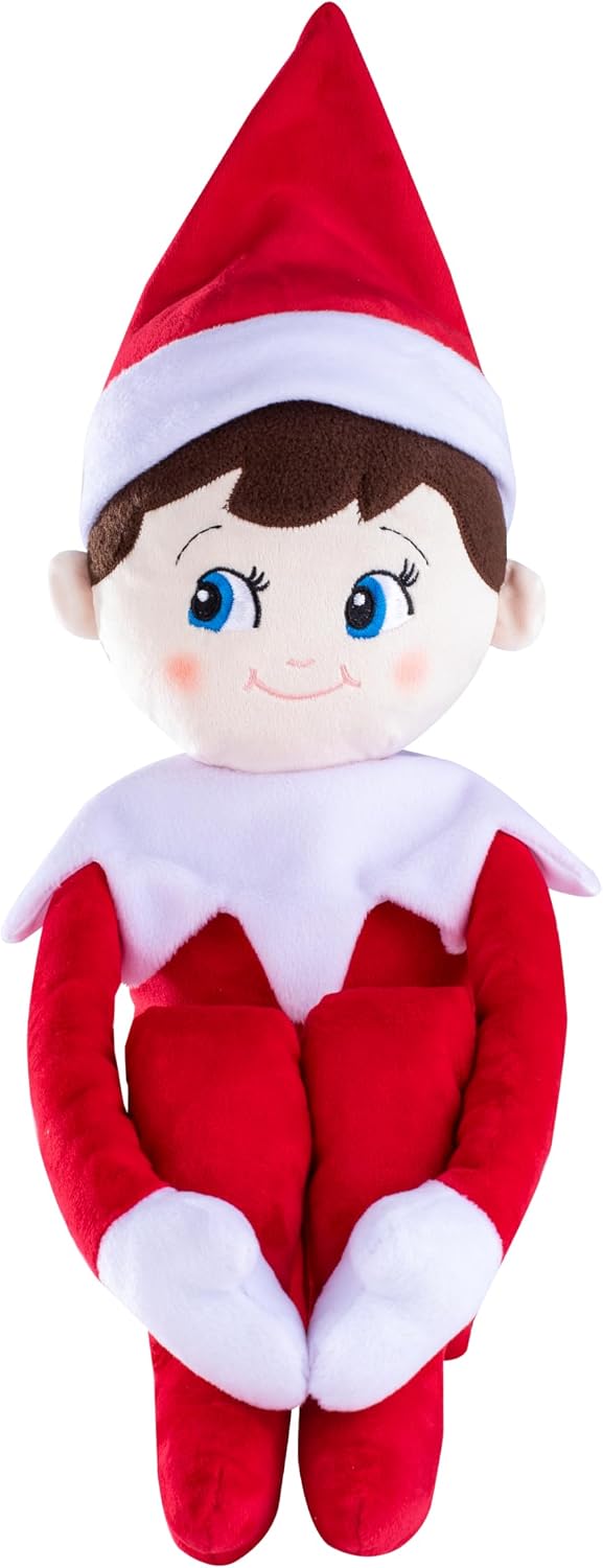 The Elf on the Shelf Plushee Pals 27-Inch Boy Scout Elf Plush Blue Eyes | Soft, huggable 27-inch Scout Elf plush for cuddling