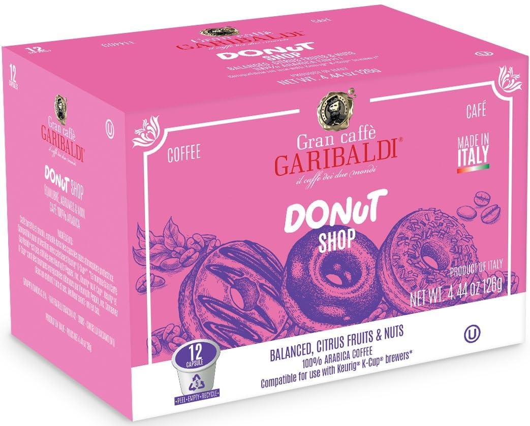 Caffè Garibaldi Colombian Coffee Pods for Keurig K-Cup Brewers, 12 Count