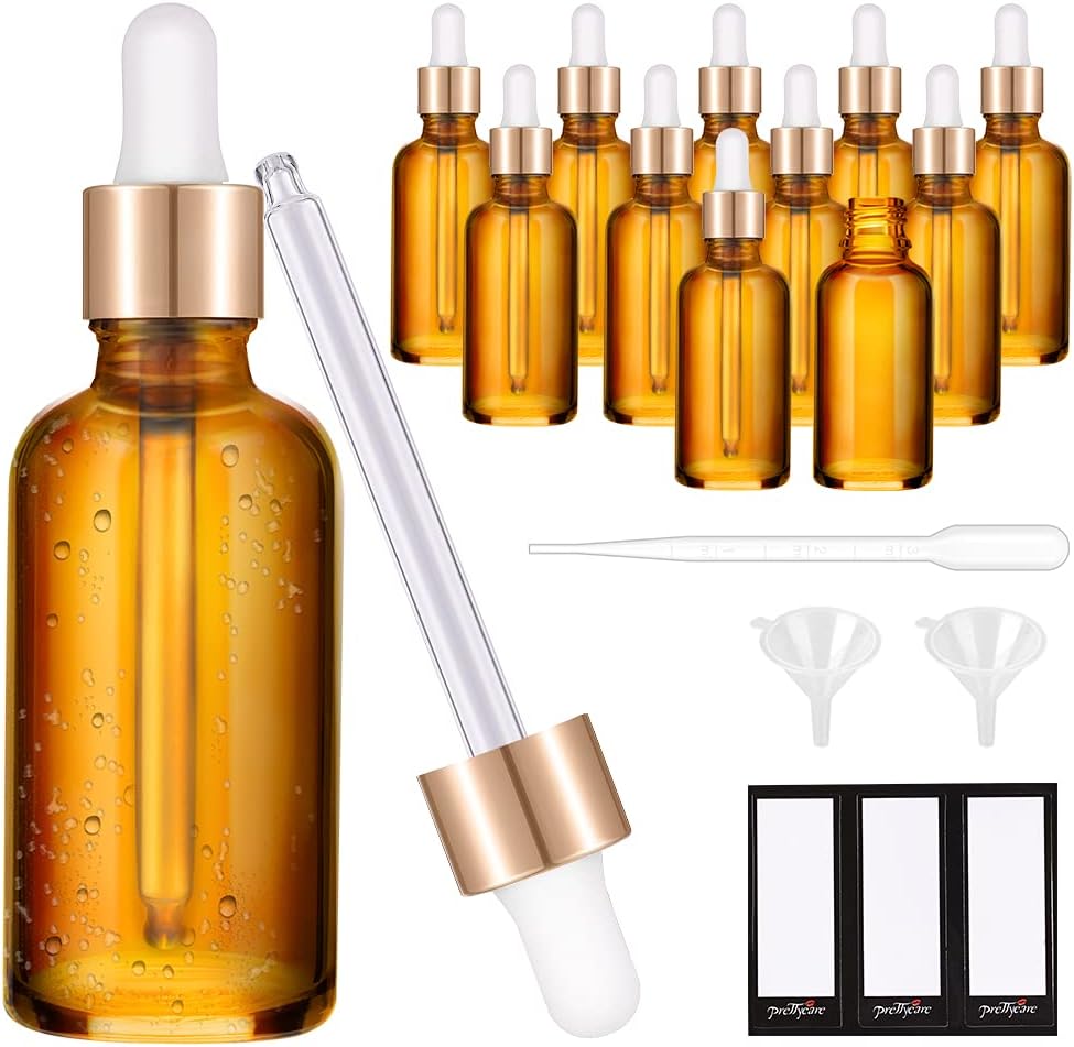PrettyCare Glass Eye Dropper Bottles 99 Pack