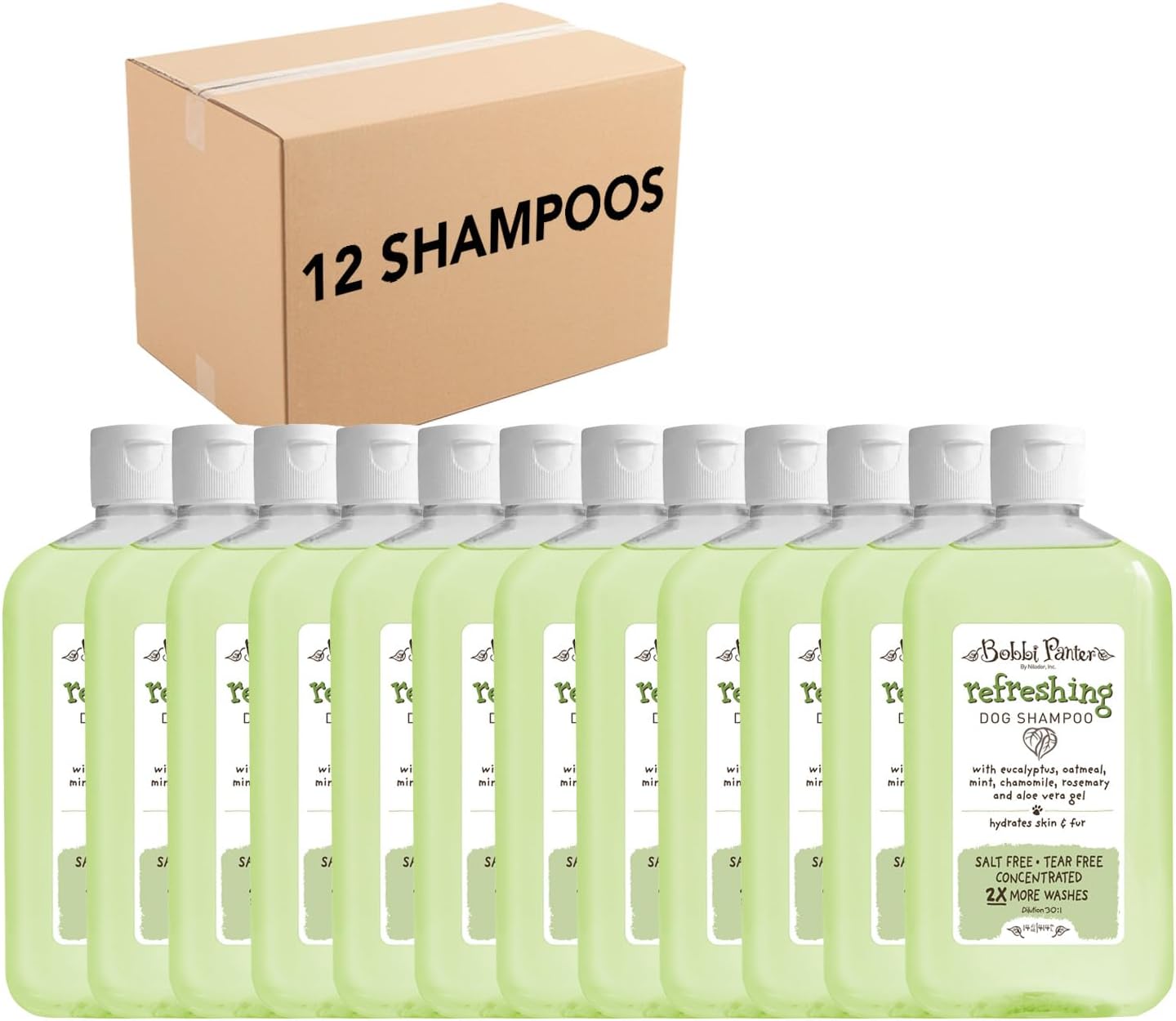 Bobbi Panter Soothing Dog Shampoo Tea Tree, Lavender, Cucumber & Oat Protein – Natural Formula for Sensitive Skin & Irritation Relief, Tear-Free, 30:1 Concentrate, Made in USA, 14 oz