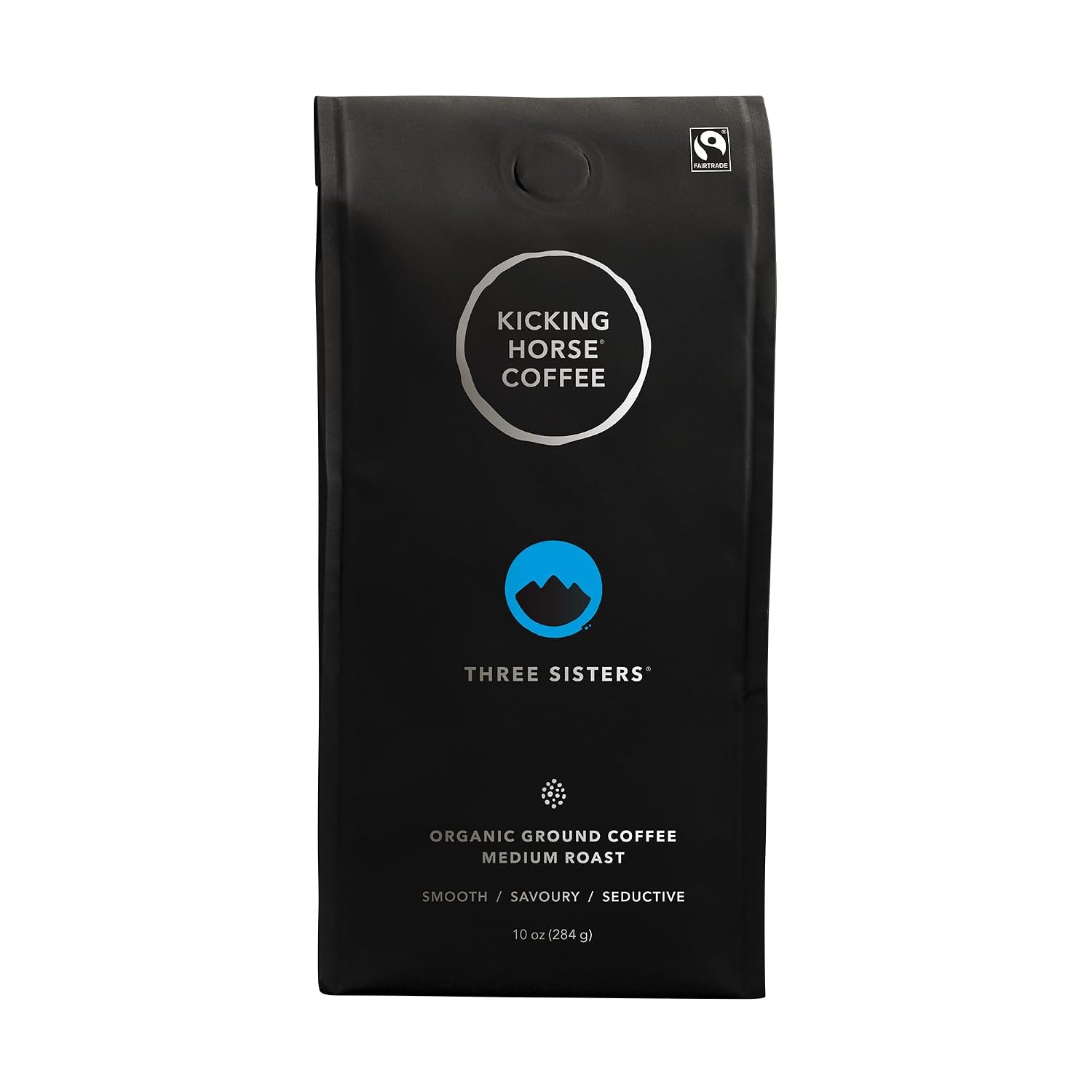 Kicking Horse Coffe, Three Sisters, e, Medium Roast, Ground, 10 oz - Certified Organic, Fairtrade, Kosher Coffee