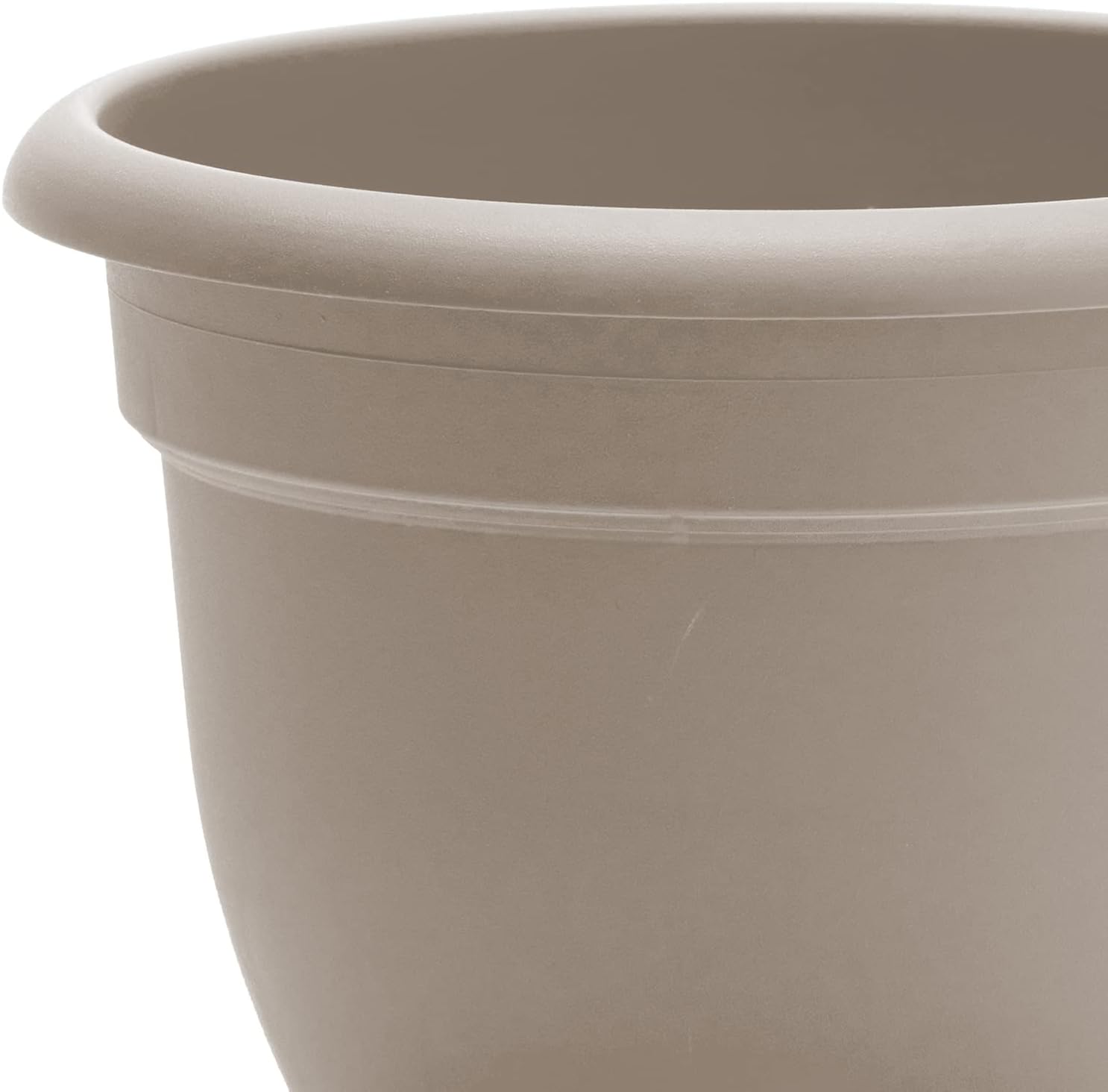 Bloem Ariana Pot Planter: 16" - Black - Durable Resin Pot, for Indoor and Outdoor Use, Gardening, Self Watering Disk Included, 6 Gallon Capacity