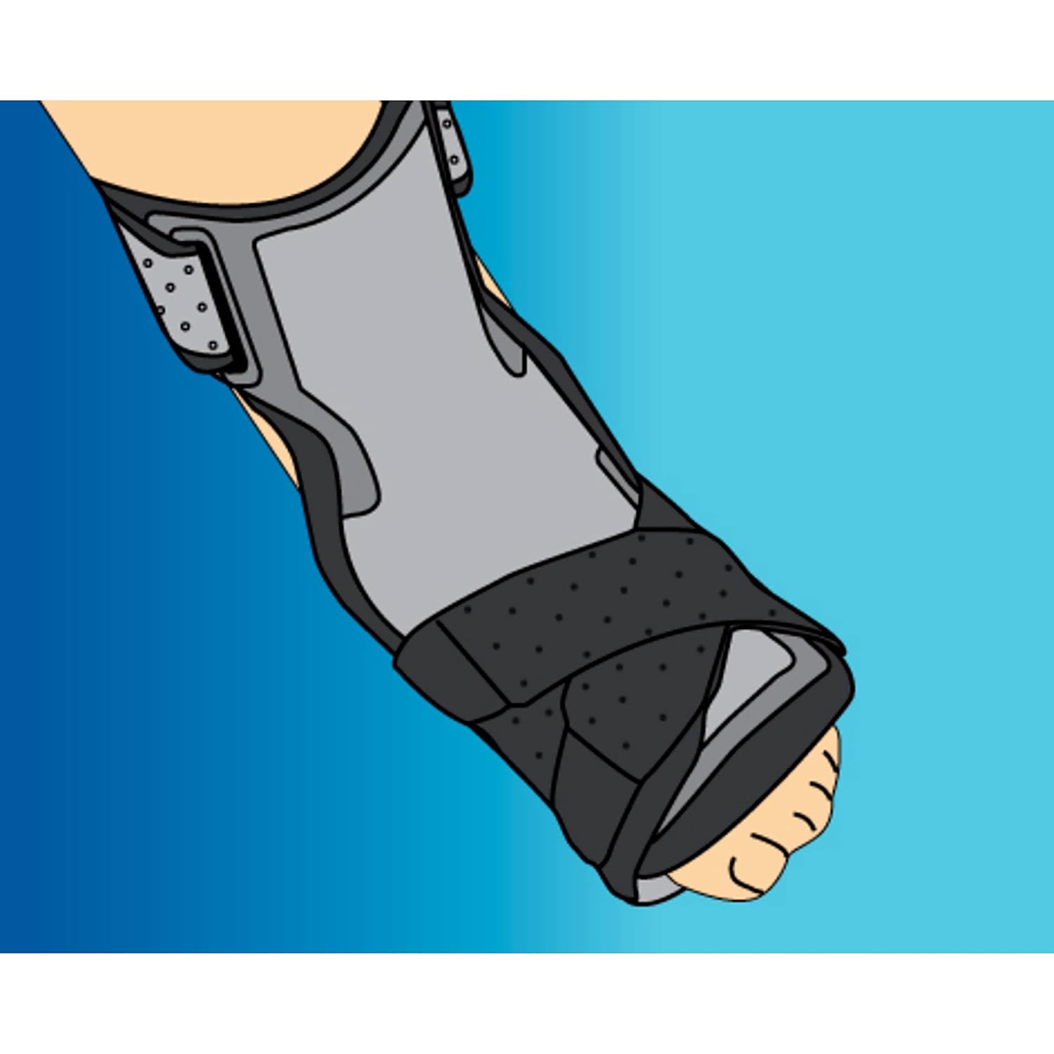 ACE Plantar Fasciitis Sleep Support, Helps Relieve Symptoms of Plantar Fasciitis, One Size Fits Most, Blue