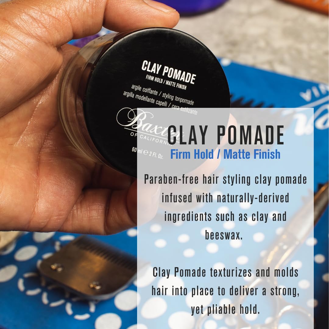 Baxter of California Clay Pomade , Strong Hold, Matte, 2 oz