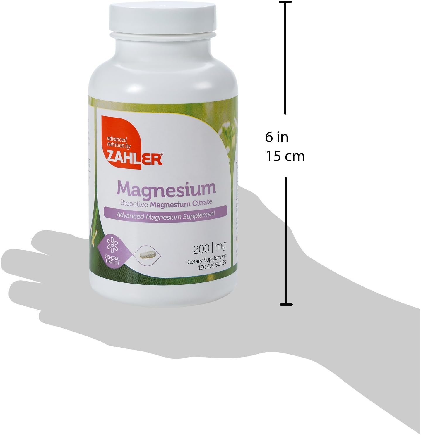 Zahler - Magnesium Supplement Capsules 200 mg (120 Count) Certified Kosher Bioactive Magnesium Citrate for Max Absorption - Natural Magnesium Mineral for Men & Women - Best Magnesium Supplements