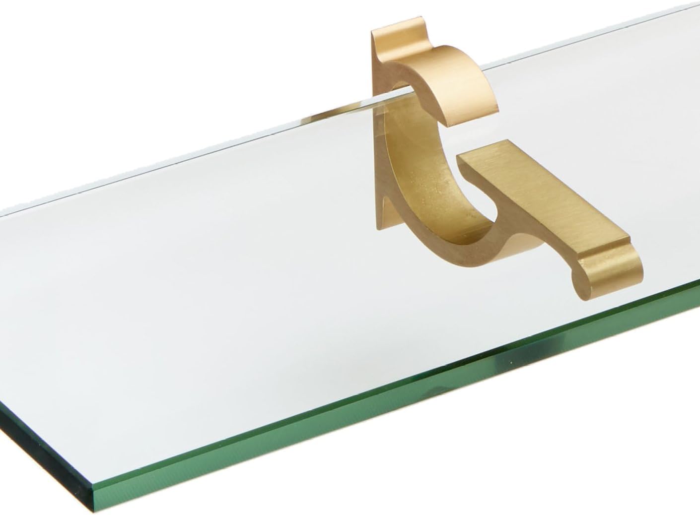 Spancraft 8" x 36" Chrome Floating Glass Shelf