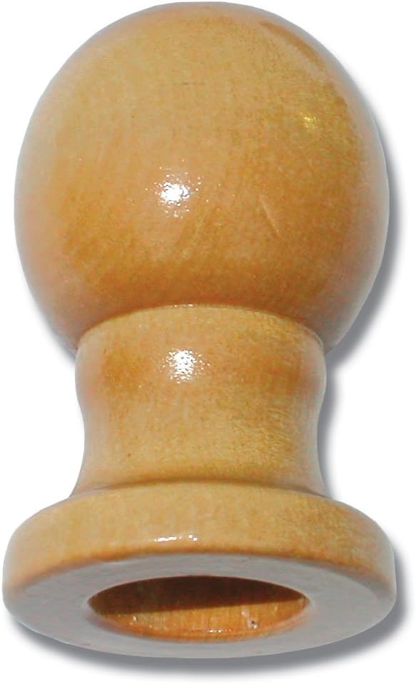 Wooden Ball Finial for 1" Diameter Flagpoles | 1 7/8-inch Pine Ball, Not Threaded, Made in the US.