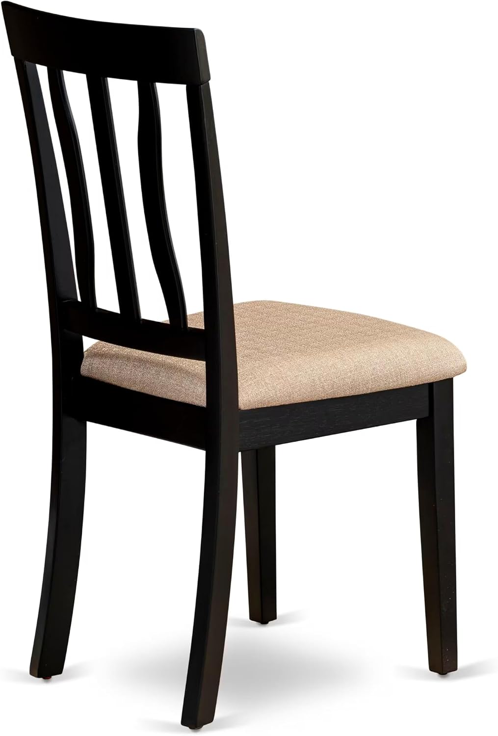 East West Furniture ANC-WHI-W Antique Dining Room Chairs - Slat Back Solid Wood Seat Chairs, Set of 2, Buttermilk & Cherry
