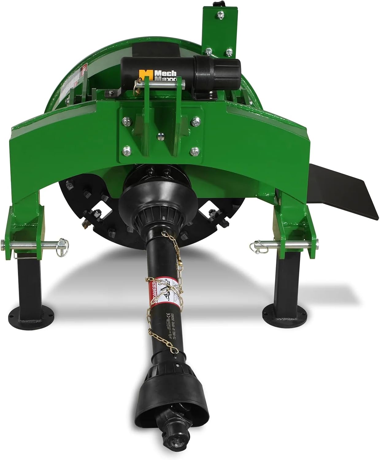 MechMaxx Heavy Duty 3-Point PTO Powered Stump Root Grinder For 15-45HP Tractors With 34 Carbide Teeth, 6'' Cutting Depth, 24'' Flywheel Diameter, Model SG24 Orange