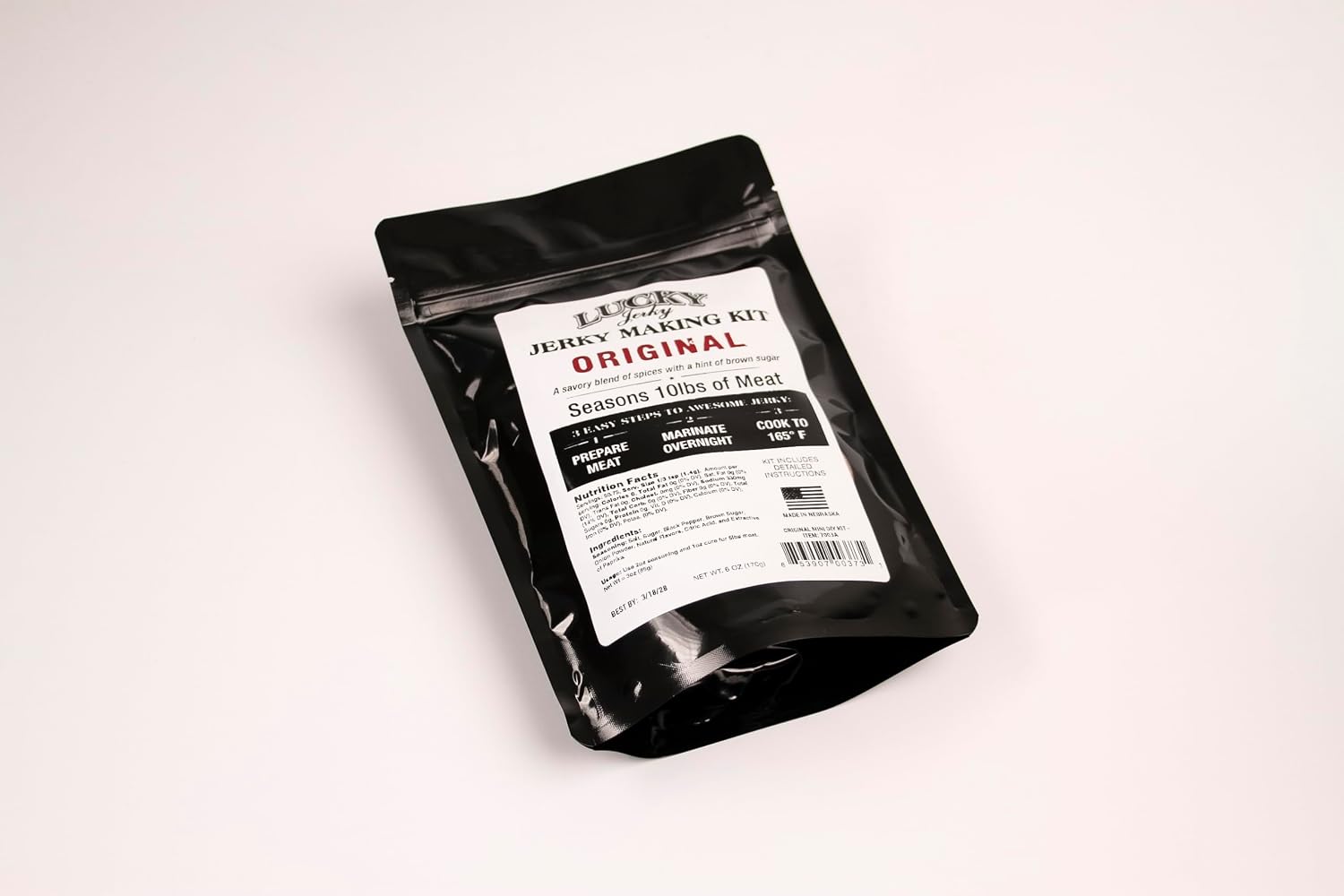 Lucky Jerky Ultimate Savory DIY Beef Jerky Seasoning and Cure Kit, 12 Oz | Make Your Own with Original, BBQ, Teriyaki, and Sweet & Spicy, Seasons 5 lbs per Flavor, 20 lbs Total