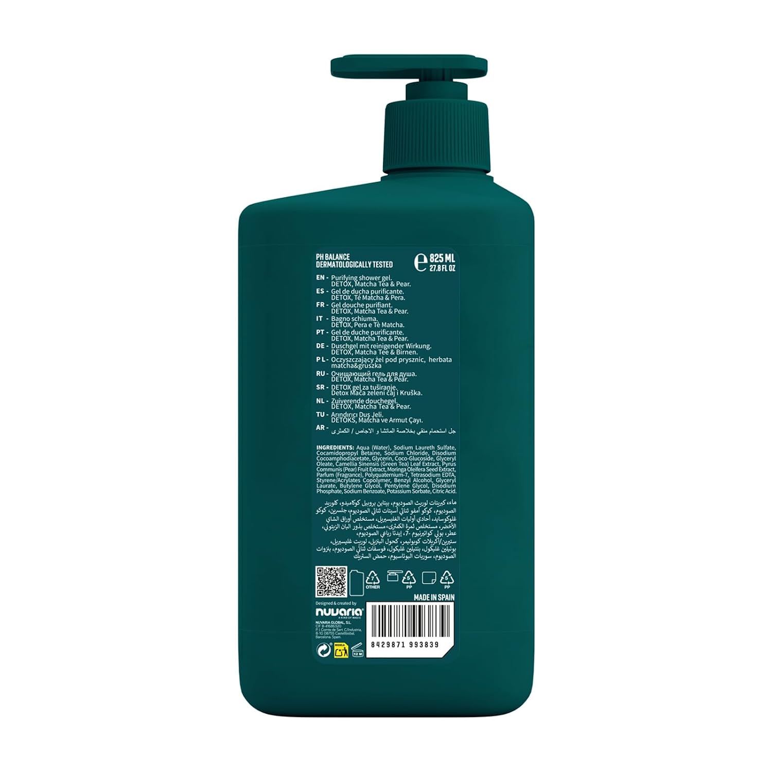 Dicora Urban Fit Shower Gel - Women and Mens Body Wash for All-Day Hydration - Prevents Premature Aging with Vitamin C - Citrus and Peach - 25.4 oz