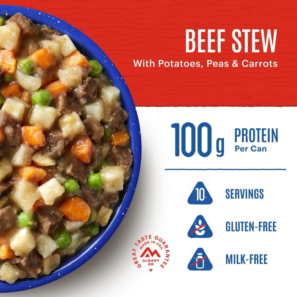 Mountain House Diced Beef | Freeze Dried Survival & Emergency Food | #10 Can | Gluten-Free, 30122