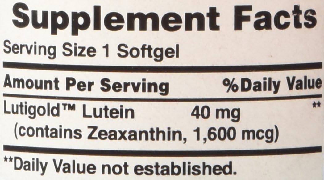 Puritan's Pride Premium Lutigold™ Lutein Carotenoid 40mg with Zeaxanthin