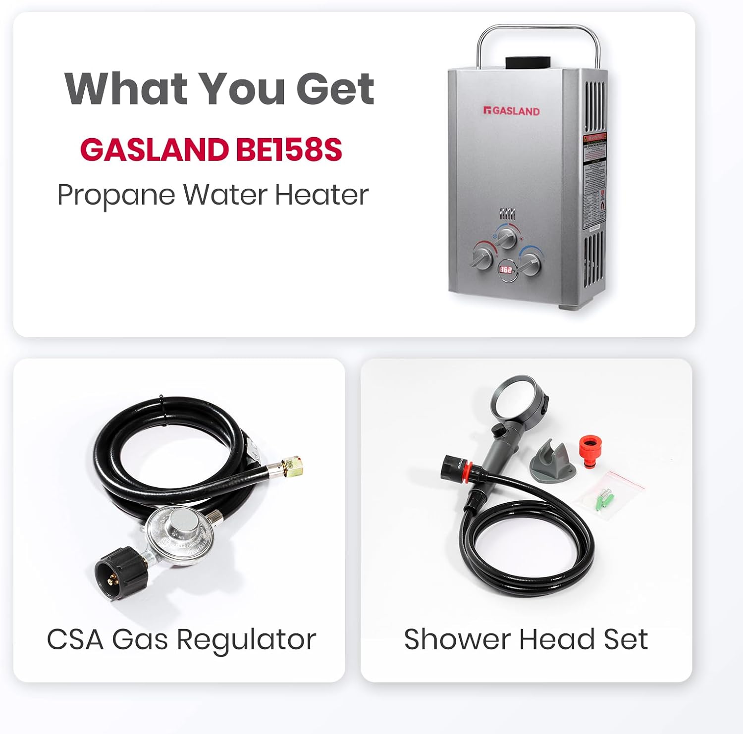 GASLAND BE158L Tankless Water Heater Propane | CSA Certified | 6L 1.58 GPM