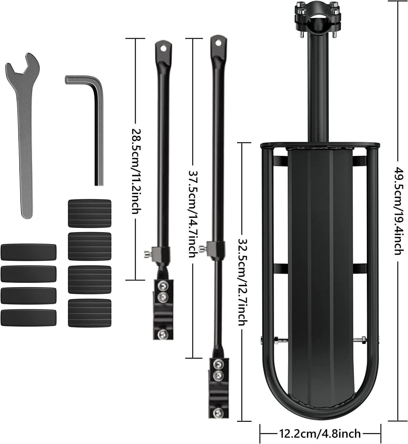 Outtag Rear Bike Rack Aluminum Alloy Bike Cargo Rack Quick Release Adjustable Bicycle Rear Rack Heavy Duty Mountain Bike Back Rack Seat Post Frame Mount Cycle Luggage Carrier Accessories