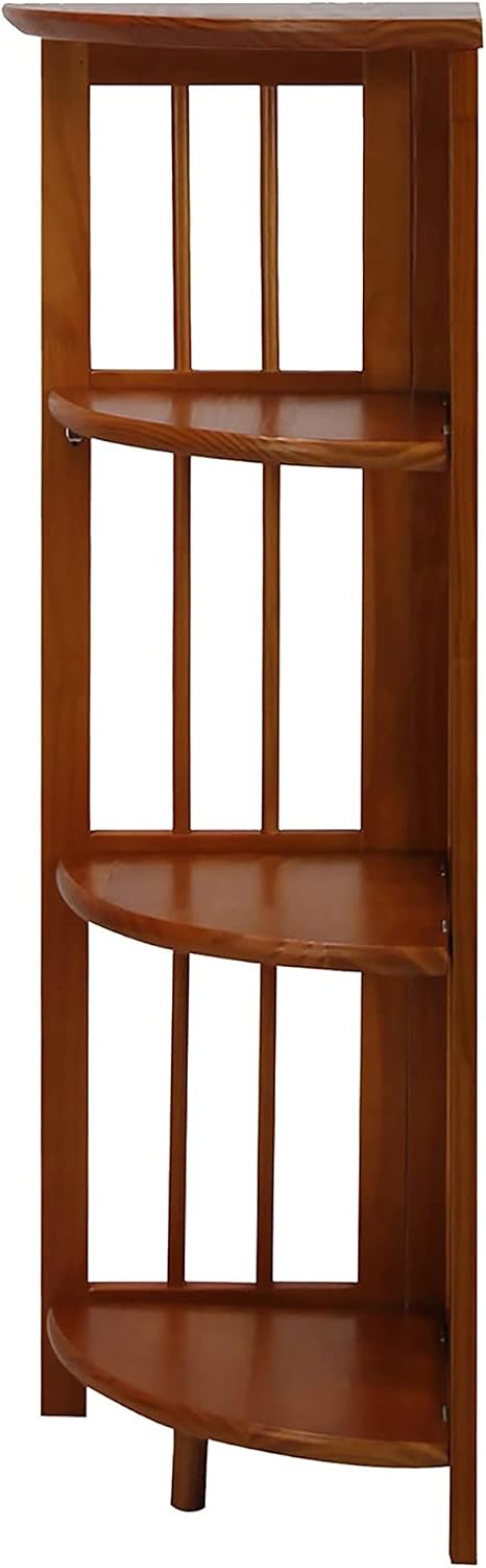 Casual Home 3-Shelf Folding Stackable Bookcase (27.5" Wide)-Walnut