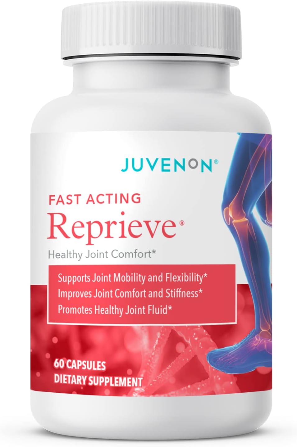 Juvenon Reprieve Capsules (60 Capsules) - Fast-Acting, Joint Comfort Supplement and Effective Joint Support Solution, Research Verified