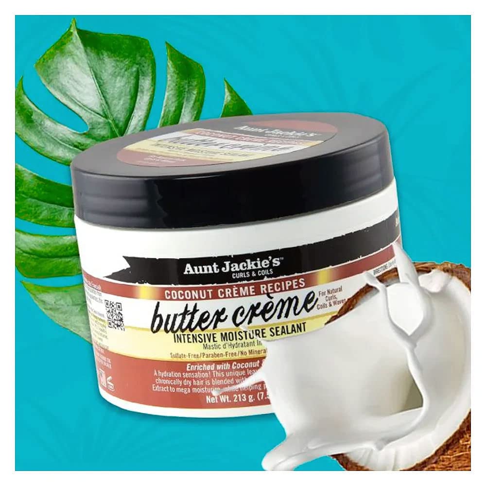 Aunt Jackie's Coconut Crème Recipes Curl Boss Coconut Curling Hair Gel for Natural Curls, Coils and Waves, 15 oz